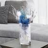Home vase Water Ripple Glass Vase Home Hotel Artwork Creative Restaurant Center Flower Arrangement Flower Utensil Decoration for Living Room and Wedding Decorative Vase (Size : B) view 4