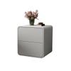 TOMYEUS Bedroom Nightstands Wood Bedside Table Modern Minimalist Storage Cabinet Living Room Bedroom Bedside Shelf Small Cabinet Bedside Table 2 Drawers (Light Gray) Beside Table for Living Room view 1