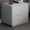 TOMYEUS Bedroom Nightstands Wood Bedside Table Modern Minimalist Storage Cabinet Living Room Bedroom Bedside Shelf Small Cabinet Bedside Table 2 Drawers (Light Gray) Beside Table for Living Room view 2