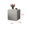 TOMYEUS Bedroom Nightstands Wood Bedside Table Modern Minimalist Storage Cabinet Living Room Bedroom Bedside Shelf Small Cabinet Bedside Table 2 Drawers (Light Gray) Beside Table for Living Room view 3