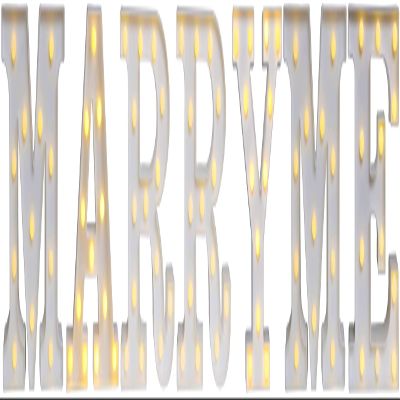 Fantasee Light Up Letters Lights, 26 Alphabet Light Up Marquee Number Letters Sign for Wedding Birthday Party Lamp Christmas Home Bar Decor (Marry ME)