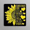 Sunflower Girl with Tattoos Pretty Eyes. |Great Gift Idea|Single |5 Inch Magnet | Made in The USA | Car Auto Tool Box RefrigeratorMagnet | FBMMAG11474 view 1