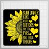 Sunflower Girl with Tattoos Pretty Eyes. |Great Gift Idea|Single |5 Inch Magnet | Made in The USA | Car Auto Tool Box RefrigeratorMagnet | FBMMAG11474 view 4