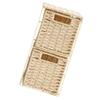 Zerodeko Double-layer Woven Storage Basket for Home Organization Versatile Rattan Container for Living Room and Bedroom for Toys and Sundries Natural Material Design view 1