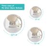 14pcs Silver Foil Balloons Mylar Metallic 22in 15in 10in Different Sizes Large Chrome 360 Degree 4d Round Helium Silver Balloons Party Decorations view 2