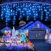 Heceltt Christmas Lights Outdoor, 49FT 480 LED Ice Lights for Outside, 90 Drops Ice String Lights with 8 Modes, Waterproof Timer & Memory for Outside Decor, Yard, Garden, Eaves, Patio, Party (Blue) view 1