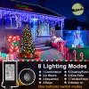 Heceltt Christmas Lights Outdoor, 49FT 480 LED Ice Lights for Outside, 90 Drops Ice String Lights with 8 Modes, Waterproof Timer & Memory for Outside Decor, Yard, Garden, Eaves, Patio, Party (Blue) view 2