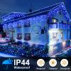 Heceltt Christmas Lights Outdoor, 49FT 480 LED Ice Lights for Outside, 90 Drops Ice String Lights with 8 Modes, Waterproof Timer & Memory for Outside Decor, Yard, Garden, Eaves, Patio, Party (Blue) view 3