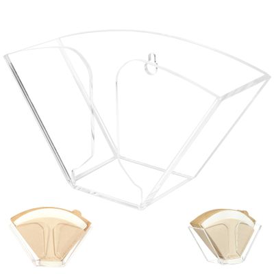 Kamehame Coffee Filter Holder, Wall Mount Coffee Filter Dispenser Rack, Clear Acrylic Storage Container for Aeropress, Cone Filters