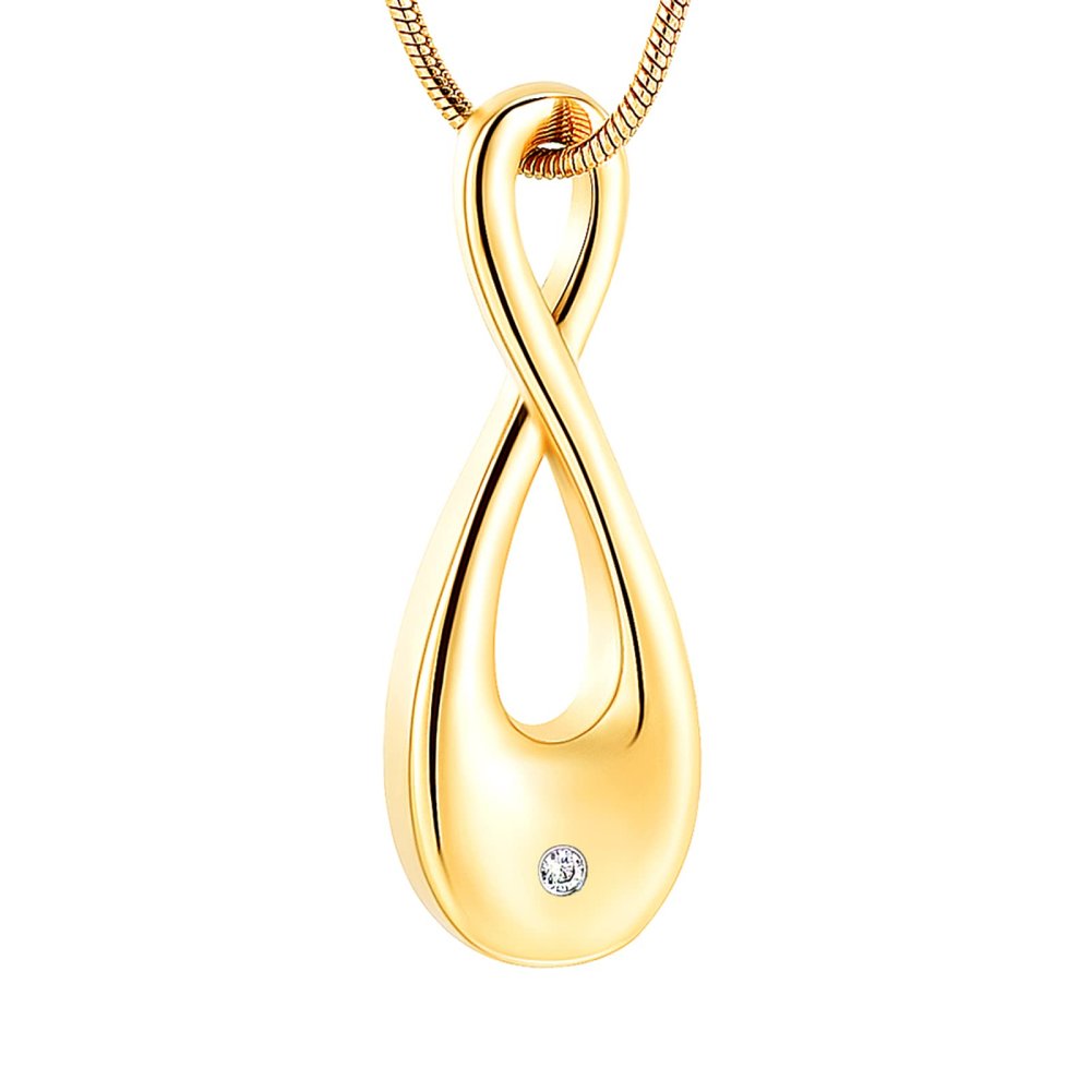 SHEIL Cremation Jewelry for Ashes Crystal Pendant Stainless Steel Keepsake Memorial Urn Necklace for Men Women