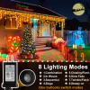 Heceltt Christmas Lights Outdoor, 49FT 480 LED Ice Lights for Outside, 90 Drops Ice String Lights with 8 Modes, Waterproof Timer Memory Hanging Light for Eaves Party Yard Garden(Warm White) view 2