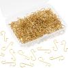 Tatuo 400 Pieces Christmas Ornament Hooks Ornament Hangers Xmas Metal Wire Hooks with Storage Box for Christmas Tree Decoration (Gold) view 1