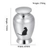 SHEIL Pet Cremation Urn Mini Funeral Casket for Cat Ashes Holder - Stainess Steel Memorial Urn Pet Eternal Love Keepsake Jewelry view 2