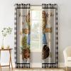 Autumn Scarecrow Blackout Curtains 54 inches Long 2 Panels Set, Fall Thanksgiving Sunflower Pumpkin Room Darkening Curtains Grommet Thermal Insulated Window Drapes for Living Room Bedroom Decor view 1