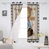 Autumn Scarecrow Blackout Curtains 54 inches Long 2 Panels Set, Fall Thanksgiving Sunflower Pumpkin Room Darkening Curtains Grommet Thermal Insulated Window Drapes for Living Room Bedroom Decor view 3