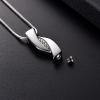 SHEIL Inlay Crytsal CZ Stones Cremation Jewelry for Ashes Holder Pendant Funeral Cremains Keepsake Urn Locket for Women view 4