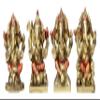 Pacific Giftware Ganesha Figurine, Set of 12, 2.67-inch Height, Gold view 2