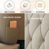 Flannel Backrest Headboard Wedge Reading Pillow Bed Back Support Pad for Sitting Up in Bed Daybed Bolster Upholstered for King Size Bed Bench Couch Bed,C,No headboard 78.7"/200cm view 2
