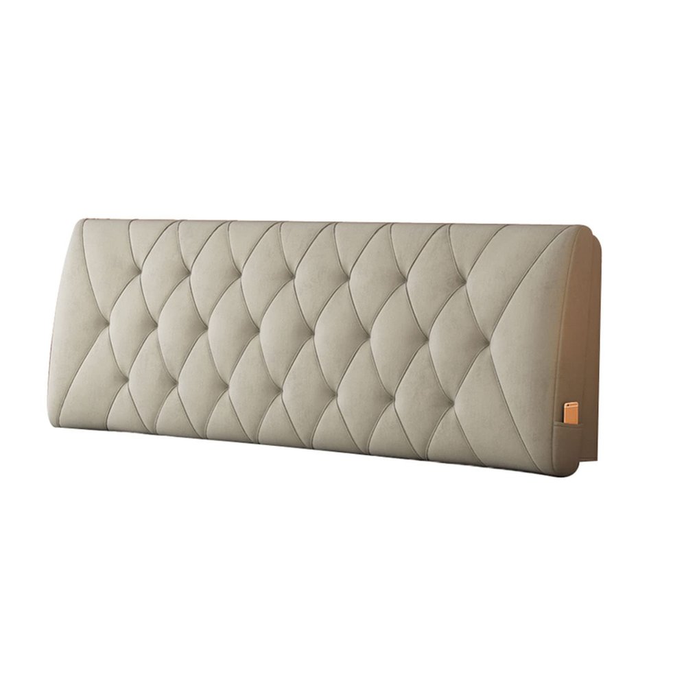 Flannel Backrest Headboard Wedge Reading Pillow Bed Back Support Pad for Sitting Up in Bed Daybed Bolster Upholstered for King Size Bed Bench Couch Bed,A,No headboard 78.7"/200cm