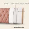 Flannel Backrest Headboard Wedge Reading Pillow Bed Back Support Pad for Sitting Up in Bed Daybed Bolster Upholstered for King Size Bed Bench Couch Bed,A,No headboard 78.7"/200cm view 4