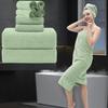 8 Piece Bathroom Towel Set Green |2 Oversized Large Bath Towels Sheet,2 Hand Towels and 4 Washcloths| 600GSM Ultra Soft Luxury Premium Towel Set Highly Absorbent Quick Dry Hotel Towel Collection view 1