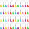 Yoande 48 Pcs Duck Keychains Bulk Duck Birthday Party Favors Colorful 3D Keychains Small Ducky Back Bag Charms Bulk Cute Jewelry Accessories for Birthday Baby Shower view 1