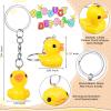 Yoande 48 Pcs Duck Keychains Bulk Duck Birthday Party Favors Colorful 3D Keychains Small Ducky Back Bag Charms Bulk Cute Jewelry Accessories for Birthday Baby Shower view 2