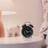 Alarm Clocks,4 Inch Twin Bell Alarm Clock Metal Frame 3D Dial with Backlight Function Desk Table Clock for Home Office Black view 4