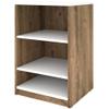Atlin Designs 20" Contemporary Wood Nightstand in Rustic Brown/White view 1