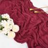 10 Pcs Burgundy Cheesecloth Table Runner 10FT, Gauze Cheese Cloth for Wedding Reception Rustic Sheer Bridal Shower Birthday Party Boho Table Decoration, Romantic Wedding Runner view 4