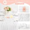 10 Pcs White Cheesecloth Table Runner 10FT, Gauze Cheese Cloth for Wedding Reception Rustic Sheer Bridal Shower Birthday Party Boho Table Decoration, Romantic Wedding Runner view 2