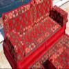 Authentic Red Arabic Sofa, Reading Sofa, Floor Couch, Reading Loveseats, Moroccan Cushion, Ethnic Floor Cushion (Sofa Full Set) view 3