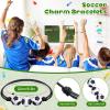 Hoteam 86 Pcs Soccer Party Favors, 50 Sheets Soccer Stickers, 12 Sports Stress Ball, Mini Foam Ball, 12 Charm Bracelets, 12 Scrunchie sport Gifts for Birthday Party Supplies view 2