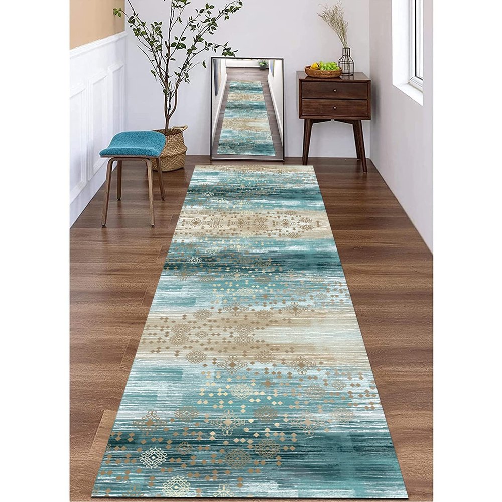 GRAPKS Very Long Hallway Hall Runner Narrow Rugs, Modern Washable Area Rug Corridor/Kitchen/Bedroom/Living Room Entryway Carpet Runner Mat 60x300cm 80x450cm (Size : 2.6 ft x 8.2 ft)