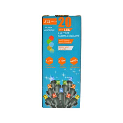 ih casa dcor 20 Lt 5Mm Led Indoor Set (Multi Bulbs) -Set of 2 String-Lights, Green