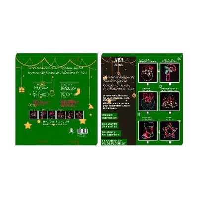 ih casa dcor 50 Lt Mini Bulb Indoor Window Silhouette (Asstd) -Set of 2 String-Lights, Multi