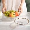 KDLK Fruit Bowl for Kitchen Counter Fruit Basket Fruit Bowl, Fruit Bowl for Kitchen Counter, Pedestal Fruit Bowl for Table Countertop, Decorative Fruit Bowls for Home (Color : B) view 2