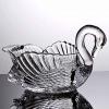 KDLK Fruit Bowl for Kitchen Counter Fruit Basket Swan Crystal Glass Fruit Bowl for Kitchen Counter Tabletop for Dessert Plate Cake Plate Glass Candy Snack Bowl (Color : A) view 1