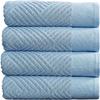 100% Cotton Soft Bath Towels Set | Quick Dry and Highly Absorbent, Textured Bath Towels 27" x 54" (4 Pack) view 1