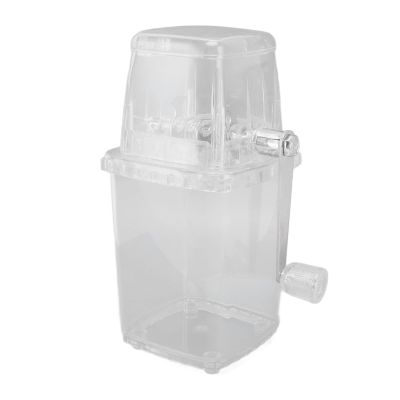 Ice Crusher Rotatory Manual Ice Crusher Cocktails Slush Machine Ice Crushed Ice Crusher Machine Home Ice Grinder Ice Drinks Chopper Stirrer(Transparent)