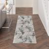 Nourison Home Thalia Abstract Grey/Beige 2'2" x 8' Area Rug, Easy Cleaning, Non Shedding, Bed Room, Living Room, Dining Room, Kitchen (2x8) view 1