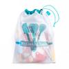 Cooking with Kids - Turquoise Nylon Mesh Storage Bag - Kids' Cooking & Baking Tools - 17" x 11" - Drawstring Closure - Hanging, Sturdy Handles view 1