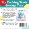 Cooking with Kids - Turquoise Nylon Mesh Storage Bag - Kids' Cooking & Baking Tools - 17" x 11" - Drawstring Closure - Hanging, Sturdy Handles view 2