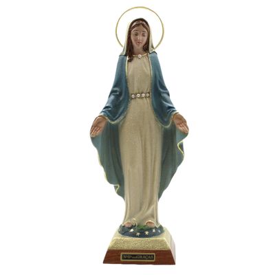 12" Hand-Painted Our Lady of Graces Religious Figurine Statue
