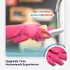 FMP Brands Cleaning Gloves, 3 Pairs Rubber Gloves for Washing Dishes, Non-Slip Dishwashing Gloves, Waterproof Reusable Latex Dish Gloves for Kitchen, Bathroom, Household, Gardening (Large, Pink) view 2
