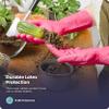 FMP Brands Cleaning Gloves, 3 Pairs Rubber Gloves for Washing Dishes, Non-Slip Dishwashing Gloves, Waterproof Reusable Latex Dish Gloves for Kitchen, Bathroom, Household, Gardening (Large, Pink) view 4