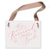 Ritzy Rose Reserved Seat Sign for Mother of the Bride - Wedding Chair Seating Arrangement - 11x8.5 in Banner Tailored with Your Preferred Paper, Ribbon and Font Color view 1