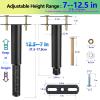 FafdBinm 2PC Bed Frame Support Legs Stabilizer Replacement Universal Slat Reinforcement 7-12.5 inch Black view 4