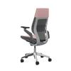 Steelcase Gesture Office Chair - Era Pink Lemonade Fabric, High Seat Height, Wrapped Back, Light on Dark Frame with Polished Aluminum Base, Lumbar Support, and Hard Floor Casters view 4