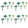 24pcs Coconut Cake Picks Tropical Party Artificial Palm Tree Decor Hawaiian Cupcake Picks Botanical Decor Palm Tree Cake Decor Tree Cake Decorations Luau Dessert Table Accessories view 1